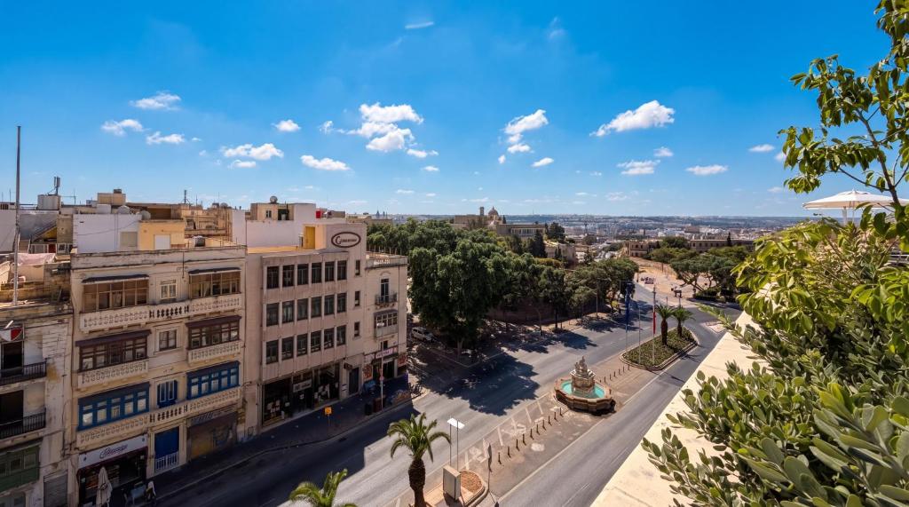 View over the Floriana townscape from St Anne Palace, Malta
